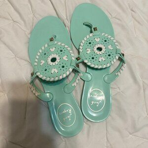 NEW & NEVER WORN Jack Rogers Mint/White Georgica Jelly Sandals